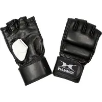 Hammer Sandsackhandschuhe "Premium MMA" Gr. 2, schwarz (schwarz, weiß), Boxhandschuhe, Kinder, 2, Obermaterial: 100% Rindsleder, Sandsackhandschuhe