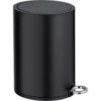 Wenko Kosmetikeimer "Monza", schwarz, B:18,5cm H:25,5cm T:24,5cm, Stahl, Mülleimer, Kosmetikeimer, 3 Liter