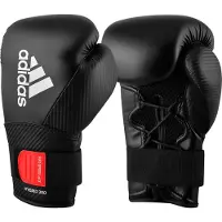 Adidas Boxhandschuhe PERFORMANCE "Hybrid 250 Duo Lace" Gr. 12, schwarz, Boxhandschuhe, Herren, 12 12, Kunstleder, Boxhandschuhe