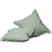 PRIMERA Kissenbezüge "Kissenbezüge »Stone Washed«, (2 Stück)", grün (olive), B:80cm L:80cm, Renforcé, Obermaterial: 100% Baumwolle, Kissenbezüge, Kissenbezüge, mit Stone-Washed Optik