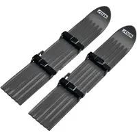 JTI Miniski Mikroklinge Schwarz mit Riemen für normale Schuhe zum Abfahrtslauf