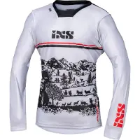 IXS Trigger 3.0 Motocross Jersey, weiß/rot/schwarz, M