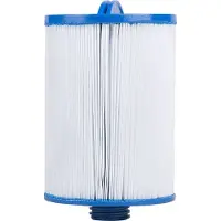 Beliani Filter für Jacuzzi Blau und Weiß Kunststoff Rund 15x15x25 cm Spa Whirlpool Ausstattung Zubehör Wasserpflege Filteraustausch Filterkartusche
