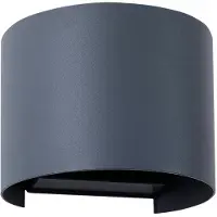 LINDBY Smart LED-Außenwandlampe Dara grau rund CCT RGB Tuya
