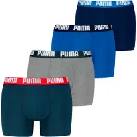Puma Herren Boxershorts 4er Pack Blue / Grey - M