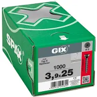 Spax Gix-C Senkkkopf Fraesrippen H2 Hilo-Gewinde Phosphatiert
