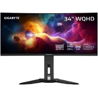 Gigabyte MO34WQC2 34" OLED WQHD Curved Gaming-Monitor, 86,4 cm (34"), 3440 x 1440 Pixel, Wide Quad HD, OLED, 0,03 ms, Schwarz