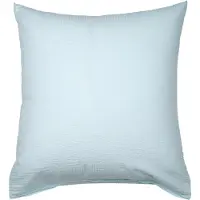 Janine Mako-Soft-Seersucker Bettwäsche Piano Kopfkissenbezug einzeln 80x80 cm kristallblau