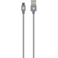 Skross Kabel , USB-A - microUSB, Metallgeflecht, 1,20 m, Grau