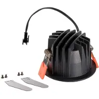 SLV 1003819 NUMINOS S DL, Indoor LED Deckeneinbauleuchte schwarz/chrom 4000 K 20° inkl. Blattfedern
