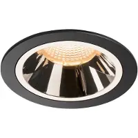SLV 1003921 NUMINOS L DL, Indoor LED Deckeneinbauleuchte schwarz/chrom 2700 K 55°