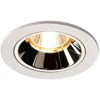SLV 1003807 NUMINOS S DL, Indoor LED Deckeneinbauleuchte weiß/chrom 3000 K 20° inkl. Blattfedern