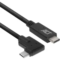 ACT USB 3.2 Gen1 Anschlusskabel C-Stecker (gerade) - C-Stecker (gewinkelt) 1 Meter AC7406