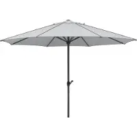 Schneider-Schirme Mittelstockschirm Schneider Schirme Adria Ø 350 cm silbergrau mit UV-Schutz 50+, wasserabweisende Polyesterbespannung