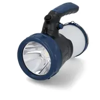 Cartrend 10286 LED Handscheinwerfer bis 350 Lumen, Li-Ion Akku, Handlampe mit 2 Helligkeitsstufen USB-Ladung für Camping