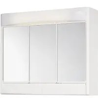 Jokey Spiegelschrank "Saphir", weiß, B:60cm H:51cm T:18cm, Kunststoff, Schränke, Spiegelschrank, 60 x 51 x 18 cm