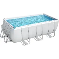 Bestway Power Steel Frame Pool Komplett-Set, eckig, 412x201x122cm, 56457