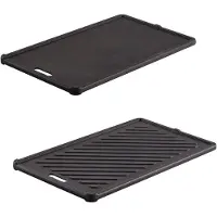 Rösle Grillplatte RÖSLE "VIDERO G2-P", schwarz, B:19,5cm H:4,5cm L:32,5cm, Gusseisen, Grillroste, Grillplatte, optimales Grillbranding