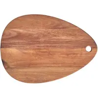Zeller Schneidebrett aus echtem Akazienholz, Tropfenform, geölt, Natürliches Holzbrett zum Schneiden und Servieren, Maße (L x B x H): ca. 40 x 29 x 2 cm