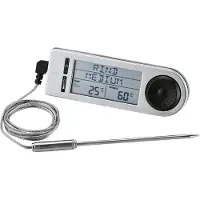 Rösle Grillthermometer RÖSLE "SlideX, 25086", silber (silberfarben), B:5cm H:2cm, Edelstahl, Kunststoff, Temperaturmessgeräte, Grillthermometer, digitaler Kerntemperaturmesser, 5 Stufen, –20 / +250 C