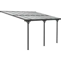 Westmann Terrassendach "Bruce", schwarz, B:435cm T:300cm, Aluminium, Terrassenüberdachungen, Terrassendach, Rahmen aus pulverbeschichtetem Aluminium, schwarz, Topseller