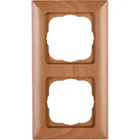 Kopp 306615067 MILANO - Abdeckrahmen 2-fach, Farbe: buche