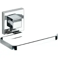 Wenko Toilettenpapierhalter "Quadro", silber (silberfarben), B:14cm H:6cm L:11cm, Acrylnitril-Butadien-Styrol (ABS), Edelstahl, Toilettenpapierhalter, Toilettenpapierhalter, Vacuum-Loc