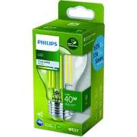 Philips Filament-Lampe, transparent, 40W A60 E27, 2,3 W, 40 W, E27, 485 lm, 50000 h, Kaltweiße