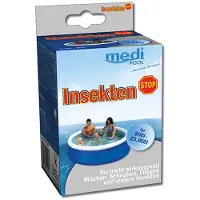 MediPOOL Insekten Stop Insektenschutz 180g, Zitronenduft, für 800-25.000L Pools, 6 Wochen, schnell löslich
