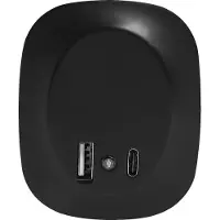 Ledvance LUNETTA EDGE Steckdosen-Nachtlicht, schwarz, 0,35W, 10lm, warmweißes Licht, Tageslichtsensor, USB-A & USB-C Anschluss, LED-Technologie, Ladefunktionalität, lange Lebensdauer, IP20, 3000K