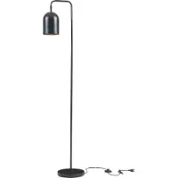 Lux.pro Stehleuchte 'Barnard' 1-flammig mit Fußschalter Metall 159 cm Schwarz