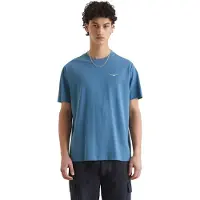 Marc o'polo T-Shirt DENIM, Herren, Gr. XXL, blau (glaucous blau), Single Jersey, Obermaterial: 100% Baumwolle, Basic, regular fit, Rundhals, Shirts T-Shirt, Ein dezenter Logo-Print auf der Brust