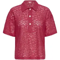 B.young Blusentop "Damen Poloshirt BXSOLACY", Damen, Gr. XS, rot (love potion), Obermaterial: 65% Polyamid PA. 35% Baumwolle CO., Blusen Blusentop