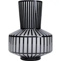 Kare Tischvase DESIGN "Vase Roulette 31", schwarz, B:24,5cm H:31cm T:24,5cm, Glas, Vasen, Tischvase