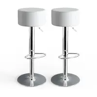 Vicco Barhocker 2er Set Weiß 33 x 92 cm 2 Teilig, Model 31999