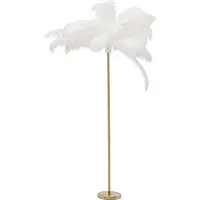 Kare Feather Palm Stehleuchte mit Federn, weiß