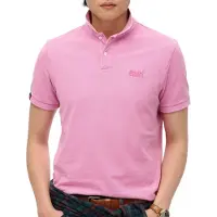 Superdry für Herren. M1110439A Vintage Destroy rosa Poloshirt (S), Lässig, Baumwolle, Kurzarm