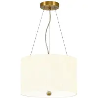 Designer's Light Box Elstead Pearce Hängeleuchte E27 3-fach 35cm Gealtertes Messing Elfenbein
