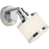 JUST LIGHT Wandleuchte "ACCOR", grau (chrom), 1, 1 Stk., Leuchten, Exklusive E14, Schalter, Kippschalter, Schalter, Wandleuchte
