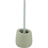 Wenko WC-Garnitur "Badi", grün, H:38cm L:13,5cm Ø:13,5cm, Keramik, Reinigungsbürsten, WC-Garnitur, Keramik