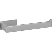 Wenko Handtuchhalter "Turbo-Loc Genova", silber (silber matt), B:19,4cm H:4,4cm T:7,6cm, Edelstahl, Handtuchhalter, Handtuchhalter, befestigen ohne Bohren