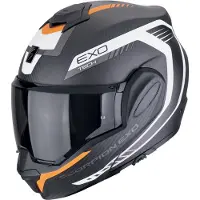 Scorpion EXO Tech Evo Carbon Cosy Helm, schwarz matt/orange, 2XL (62/63)