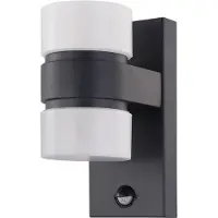 Eglo ATOLLARI Wand-/Deckenleuchte Lampe Beleuchtung - L10 x H23 x AL15,5 cm - anthrazit - 2X4,9W inkl. - IP44