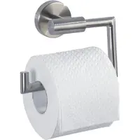 Wenko Toilettenpapierhalter "Bosio", silber (edelstahlfarben), B:15cm H:10,5cm L:6,5cm, Edelstahl, Toilettenpapierhalter, Toilettenpapierhalter, Edelstahl, rostfrei