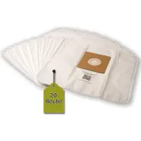 EVendix 20 Staubsaugerbeutel passend für Fakir Art.-Nr.: 3613003 + 2 Mikro-Filter