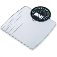 Beurer GS 58 766.10 Elektronische Personenwaage, max. 180 kg Tragkraft, LCD-Infodisplay, Speicherfunktion, automatische Personenerkennung