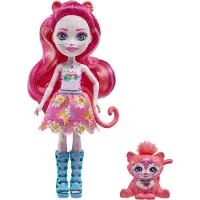 Enchantimals Sunshine Beach Tigerpuppe und Tierfreund mit Deluxe-Haar zum Stylen und farbenfrohen Moden, Modepuppe, Weiblich, 4 Jahr(e), Junge/Mädchen, 170 mm, 80 g