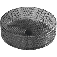 Sapho MARAGUA Graviertes Glaswaschbecken Ø 39,5cm, schwarz