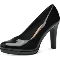 Tamaris Damen Pumps Synthetik, schwarz, 35 EU