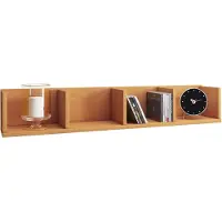 VCM Wandregal "Holz Wandregal Hängeregal Wandboard Regal Honsa", braun (buche), B:97cm T:17cm, Regale, Wandregal